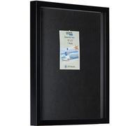 Caesar Home Large Shadow Box 16x20 Black Frame with UV Protection | 2 Background Options, Black Felt or Natural Linen | Hang Horizontally or Vertically | 16 White Headed pins Included