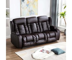 Caesar Manual Recliner Sofa Set Bonded Leather 1+2+3 Seater