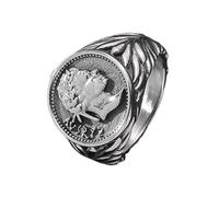 Caesar Roman Emperor Ring | Emperor Head Ring for Men | Retro Stainless Steel Roman Emperor Emperor Ring Comfortable Jewelry Signet Rings for Men Women, A, Aluminium, See description