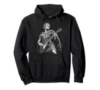 Caesar Roman Playing Electric Guitar Rocker Humor Pullover Hoodie