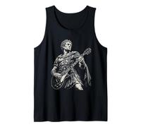 Caesar Roman Playing Electric Guitar Rocker Humor Tank Top