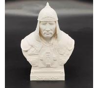 Caesar Statue Alexander Bust Statue 3D Printing Napoleon Figure Genghis Khan Sculpture for Living Room Home Shelf Decor, Collection Figurine (Genghis Khan)