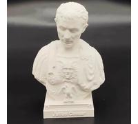 Caesar Statue Alexander Bust Statue 3D Printing Napoleon Figure Genghis Khan Sculpture for Living Room Home Shelf Decor, Collection Figurine (Caesar)