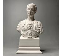 Caesar Statue Head, Small Caesar Bust Statue Greek Mythology Sculpture for Living Room Home Shelf Decor,Modern Home Decoration and Collection Sketch Practice DIY Art