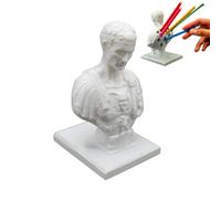 Caesar Statue Pencil Holder - Resin Desk Sculpture 300g, Ancient Rome Bust Organizer, Funny Pen Storage | Stylish Writing Tool Holder Caesar Head For Teacher Student Office Study Room Decoration