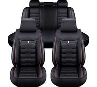 Leather Seat Cover Protector for BMW Serie 2 Series 2er F44 2er Gran Coupe 2020-2025, Waterproof Front Rear Seats Cushions Protectors All Weather Cushion,B Black+Red
