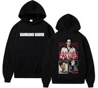 CAFDUE Europe And America Damiano David Merch Hoodie, Print Retro Casual Loose Pullover Unisex Long Sleeve Sweatshirt For Men Women(XS-3XL)(2,3XL)