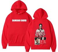 CAFDUE Europe And America Damiano David Merch Hoodie, Print Retro Casual Loose Pullover Unisex Long Sleeve Sweatshirt For Men Women(XS-3XL)(4,XXL)