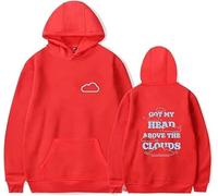 CAFDUE Europe And America Jvke Merch Hoodie, Print Retro Casual Loose Pullover Unisex Long Sleeve Sweatshirt For Men Women(3,S)