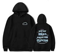 CAFDUE Europe And America Jvke Merch Hoodie, Print Retro Casual Loose Pullover Unisex Long Sleeve Sweatshirt For Men Women(1,3XL)