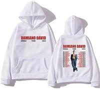 CAFDUE Spring And Autumn Damiano David Merch Hoodie, Retro Graphic Print Casual Loose Pullover Unisex Long Sleeve Sweatshirt For Men Women(XS-3XL)(2,XL)