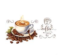 Cafe Aesthetic Unique Coffee Cup Vinyl Art Decals for Stylish Home Decoration