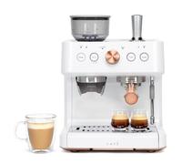 Café Bellissimo Semi Automatic Espresso Machine + Milk Frother | WiFi Connected, Smart Home Kitchen Essentials | Built-In Bean Grinder, 15-Bar Pump & 95-Ounce Water Reservoir | Matte White