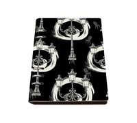 Cafe Chairs Notebook A5, Pu Leather Notebooks A5, Lined Paper Wedding Notebook 180Pages/90Sheets, Workbook for Note Taking, Note Book for Office, Student Essentials University Journal Diary