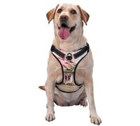 Café Cherry Blossom Medium Printed pet Traction Vest - Suitable for Dog Walking, Hiking and Outdoor Adventures,
