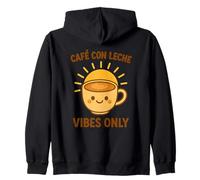 Cafe Con Leche Cuban Coffee Sunny Vintage Zip Hoodie