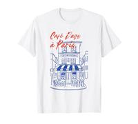 Café Days à Paris Retro French Coffee Shop Travel Graphic T-Shirt
