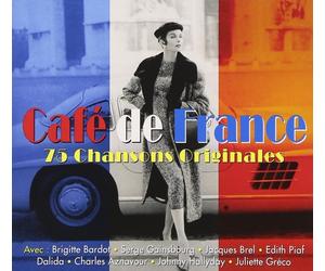 CAFE DE FRANCE - CHARLES AZNAVOUR, EDITH PIAF, JAQUES BREL - 3 CD NEW