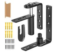 Cafe Door Hinges and Saloon Door Hinges, Swinging Door Hinge Self Closing for Louvre Doors,Swinging Doors, 304 Stainless Steel (MID Black, Single Door(1Pack))