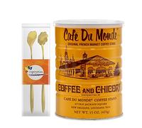 Cafe du Monde Ground Coffee Spoon, 425 g, with 2 Inspiration Industry Coffee Spoons (1 Can)