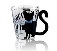 Café Glass Latte Coffee Mug Tea Cup Milk Glassware Big Handle Like Cat Tail