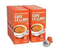 Cafe La Llave Decaffeinated Espresso Capsules, 80 Recyclable Aluminum Capsules, Intensity 11, Compatible with Original Nespresso Machines