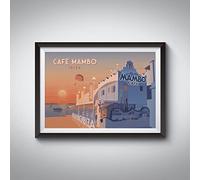 Cafe Mambo Ibiza Travel Poster 16x20in / Natural Frame