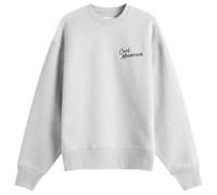 Café Mountain Men's Embroidered Script Crew Sweatshirt Grey