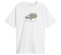 Café Mountain Men's Scrrible Rangey T-Shirt Natural/Ivy Green