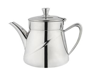 Cafe Olé ABT-048 Tea Pot, Stainless Steel, Silver