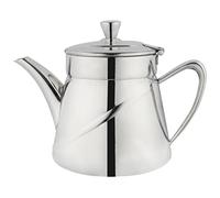 Café Olé Arabica Tea Pot, Stainless Steel with Hammered Design Effect