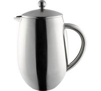Café Olé BFD Cafetière, 18/10 stainless steel double wall body and mesh filter, Satin finish, 1000ml (8 espresso cups or 4 mugs)