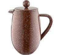 Café Olé BFD Granite Cafetière, 18/10 stainless steel double wall body and mesh filter, Red Granite effect finish, 350ml (3 espresso cups or 1 mug)