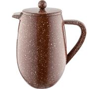 Café Olé BFD Granite Cafetière, 18/10 stainless steel double wall body and mesh filter, Red Granite effect finish, 1000ml (8 espresso cups or 4 mugs)