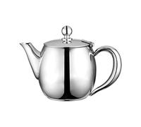 Café Olé Buxton Teapot, 35oz (990ml) 18/10 Stainless Steel Tea Pot with Stay-Cool Handles, Spill-Free Spout, Mirror Polished Finish, High Gloss Polish