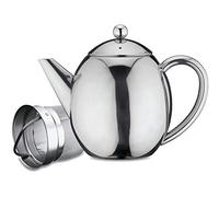Cafe Ole by Grunwerg RTD-12 Rondeo 18/10 Stainless Steel Double Wall Teapot with Infuser, 1.2 litres, Stainlesssteel, Silver