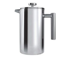 Café Olé Cfd Cafetière, 800Ml / 2-3 Mugs / 6 Espresso Cups, Mirror Finish, 18/10 Stainless Steel Double Wall Coffee Maker