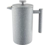 Café Olé CFD Granite Cafetière, 18/10 stainless steel double wall body and mesh filter, Grey Granite effect finish, 1000ml (8 espresso cups or 4 mugs)