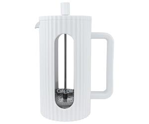 Café Olé Ciao, Cafetière, French Press Coffee Maker, 8 Cup, White | Cafetière coffee maker with reusable stainless steel filter for rich, full-bodied French press coffee.
