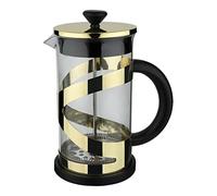 Café Olé Classico Gold Cafetière, 600ml / 2 Mugs / 5 Espresso Cups, French Press Coffee Maker, Stainless Steel Mesh Filter, Glass Body, Gold Finish