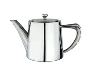 Café Olé Derwent Teapot, 35oz / 995ml, Serves 5, Stainless Steel, Modern Teapot Design with Mirror Finish, Perfect Pour Spout
