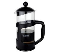 Café Olé 8 Cup Everyday Black Plastic Cafetiere, Rust Resistant Stainless Steel Filter, Insulated Plastic Frame, Dishwasher Safe, French Press