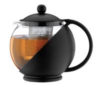 Café Olé Everyday Glass Teapot, Tea Maker, 710ml, Serves 3-4, Black