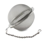 Café Ole MB-016/C Loose Tea Leaf Strainer Infuser, Stainless Steel, Silver, 1.6" Diameter