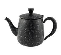 Café Olé Premium Granite Stainless Steel Teapot 1360Ml, Black Granite Finish, Traditional Tea Pot, Serves 5-6 Mugs