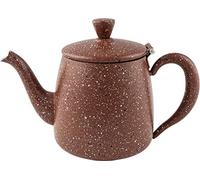 Café Olé Premium Granite Teapot, 48oz / 1360ml, Serves 7, Stainless Steel, Classic Teapot Design with Modern Red Granite Finish, Perfect Pour Spout