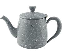 Café Olé Premium Granite Teapot, 48oz / 1360ml, Serves 7, Stainless Steel, Classic Teapot Design with Modern Grey Granite Finish, Perfect Pour Spout