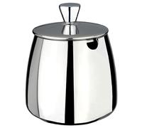 Café Olé Premium Sugar Bowl with Teaspoon Groove, 340g Stainless Steel | Classic Teaware Set Design with Mirror Finish, for granulated and cubed sugar