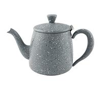 Café Olé Premium Tea Pot, 18/10 Stainless Steel, Grey Granite Finish, 48oz, Stay Cool Hollow Handles, Perfect Pour Spout, PT-048GG