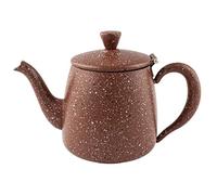 Café Olé Premium Tea Pot, 18/10 Stainless Steel, Red Granite Finish, 48oz, Stay Cool Hollow Handles, Perfect Pour Spout PT-048RG